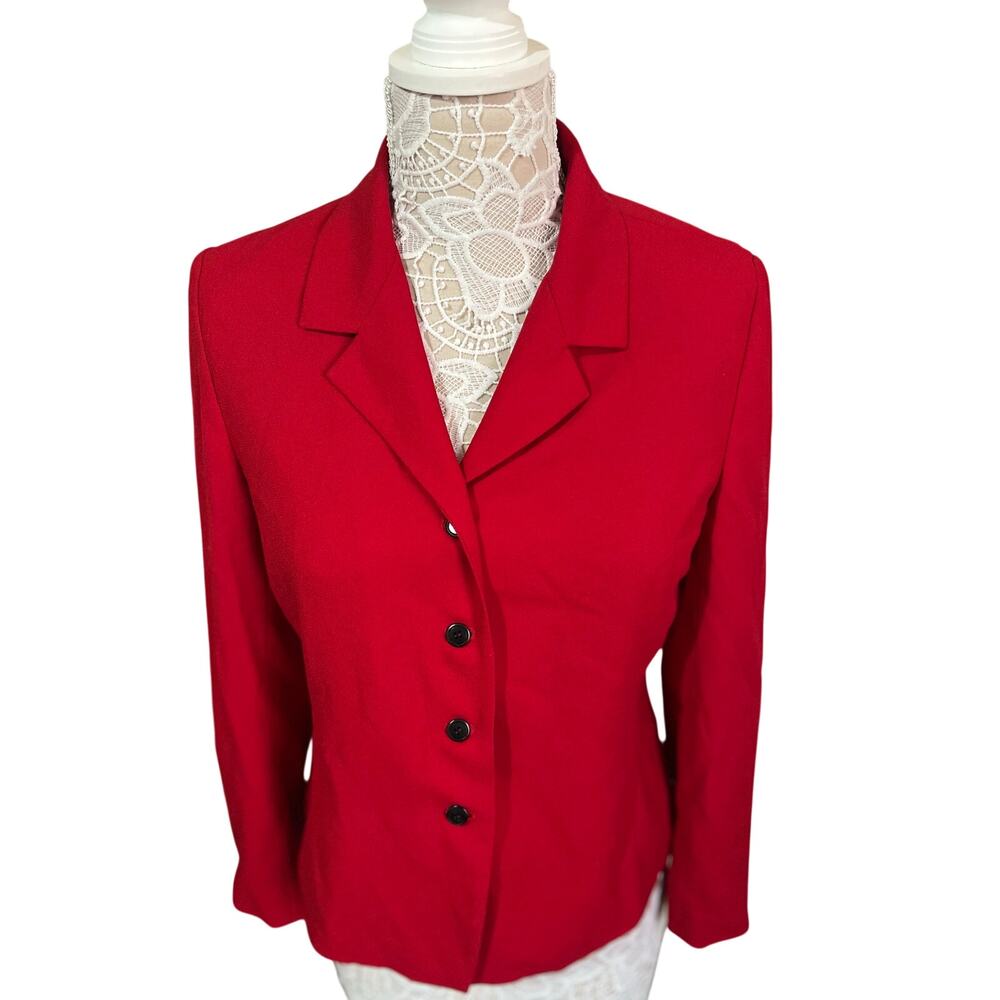 Vintage Petite Sophisticate Red Blazer — Size 8 (EUC)
